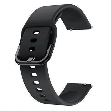 Ремінець силікон (на застібці) для Samsung Galaxy Watch (46 mm) чорний 104939 фото