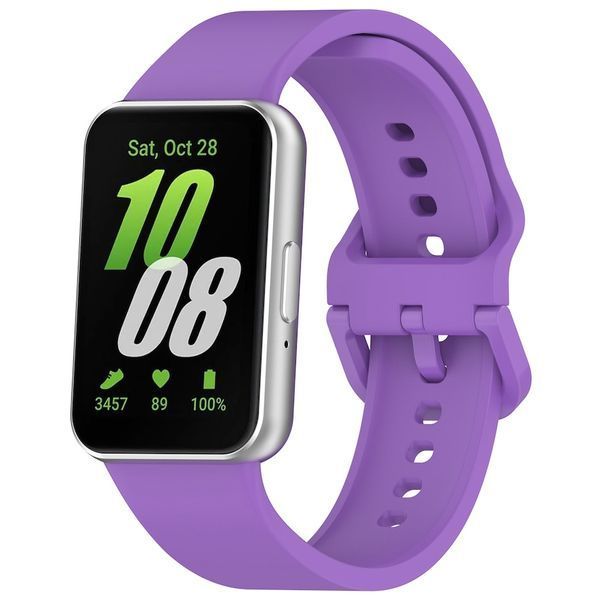 Ремінець силіконовий для Samsung Galaxy Fit 3 фіолетовий 106334 фото