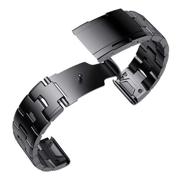 Ремешок титановый браслет для Garmin Quatix 8 (51 mm) | Quatix 7X черный 108167 фото
