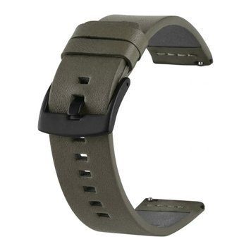 Ремінець з натуральної шкіри для Amazfit Active Max сіро-коричневий 109428 фото