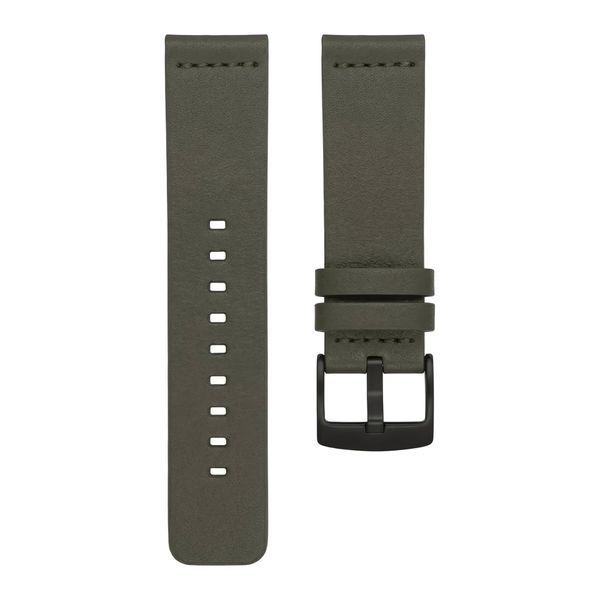 Ремешок из натуральной кожи для Amazfit Active Max серо-коричневый 109428 фото