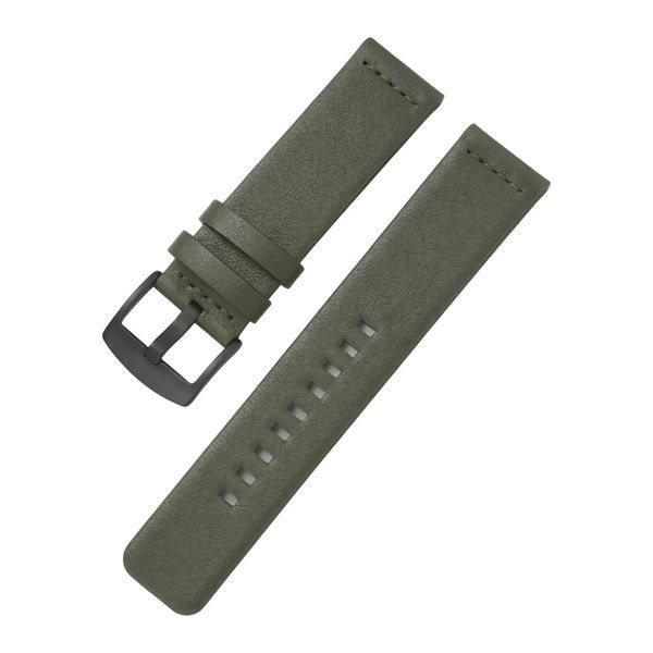 Ремешок из натуральной кожи для Amazfit Active Max серо-коричневый 109428 фото