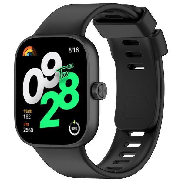 Ремінець силікон (кнопка) для Xiaomi Redmi Watch 4 | Redmi Watch 5 чорний 106343 фото