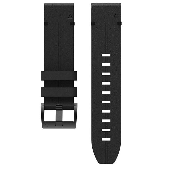 Ремінець шкіра+силікон для Garmin Forerunner 945 | Forerunner 935 чорний 107444 фото