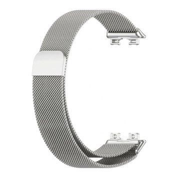 Ремешок миланская петля для Huawei Band 8 | Band 9 | Band 10 серебряный 109285 фото