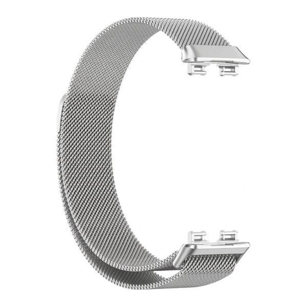 Ремешок миланская петля для Huawei Band 8 | Band 9 | Band 10 серебряный 109285 фото