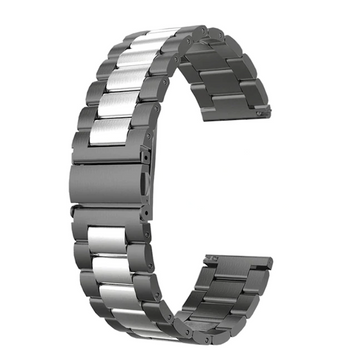 Ремінець браслет (3 ланки) для Samsung Galaxy Watch (46 mm) чорно-срібний 101495 фото