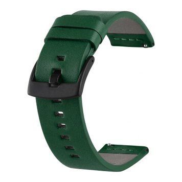 Ремінець з натуральної шкіри для Amazfit Stratos темно-зелений 109137 фото