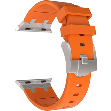 Ремешок силикон (классик) для Apple Watch 42 mm (Series 1 | 2 | 3) orange-titanium 107234 фото