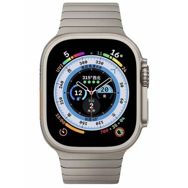 Ремінець браслет (литий) для Apple Watch 45 mm (Series 7 | 8 | 9) titanium 101947 фото