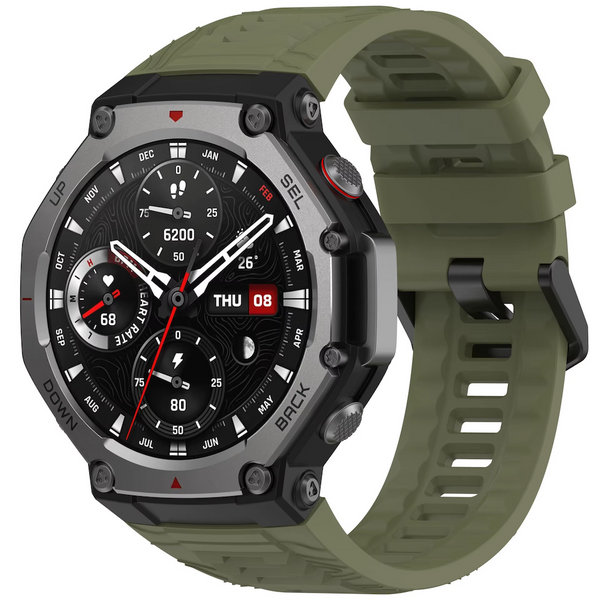 Ремешок силиконовый для Amazfit T-Rex 3 зеленый 107253 фото