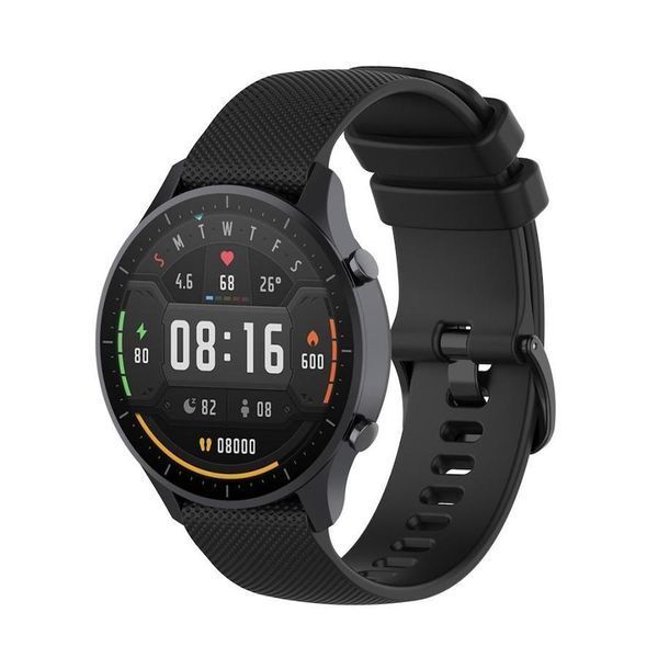 Ремешок силикон (текстурный) для Xiaomi Watch (47 mm) черный 102850 фото