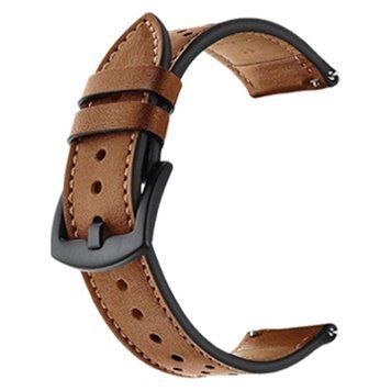 Ремінець шкіра (перфорація) для Haylou Watch 4S (LS26) | Watch S6 коричневий 109115 фото