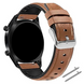 Ремінець шкіра+силікон для OnePlus Watch 2 | 2R коричнево-срібний 108615 фото 2