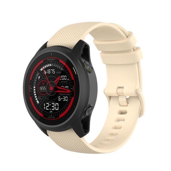 Ремешок силикон (текстурный) для Amazfit Active Max бежевый 109344 фото