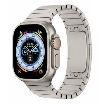 Ремешок браслет (литой) для Apple Watch 44 mm (Series 4 | 5 | 6 | SE | SE 2 | SE 3) titanium 101905 фото