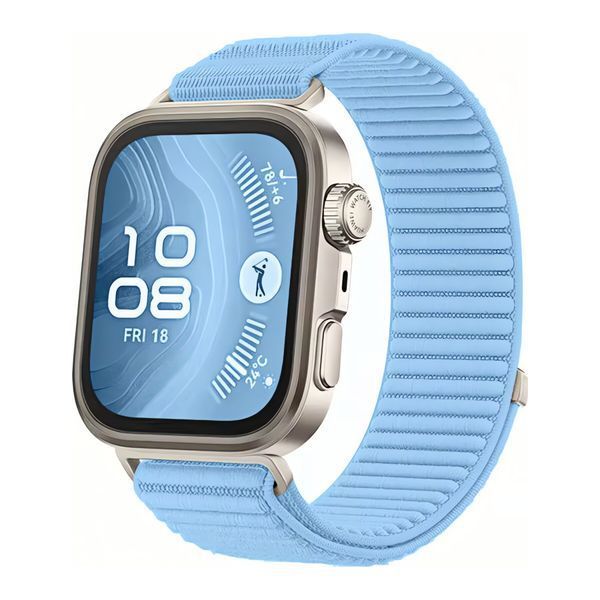Ремінець тканинний для Huawei Fit 3 | Fit 4 | Fit 4 Pro голубий 109296 фото