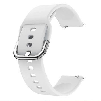 Ремінець силікон (на застібці) для Haylou Watch 4S (LS26) | Watch S6 білий 109047 фото