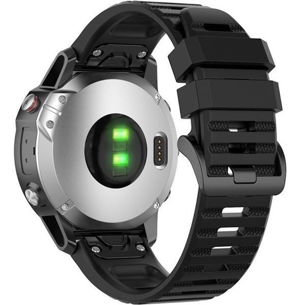 Ремінець силіконовий для Garmin Fenix 5 | Fenix 5 Plus чорний 102733 фото