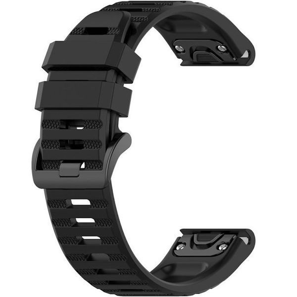 Ремінець силіконовий для Garmin Fenix 5 | Fenix 5 Plus чорний 102733 фото