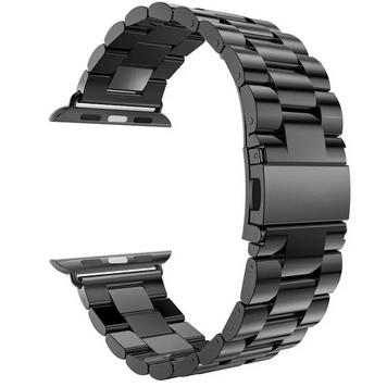 Ремешок браслет (3 звена) для Apple Watch 46 mm (Series 10 | 11) черный 106435 фото