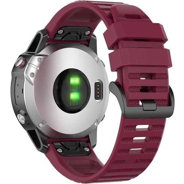 Ремешок силиконовый для Garmin Forerunner 970 | Forerunner 965 | Forerunner 955 бордовый 107793 фото