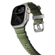 Ремінець силікон (ребристий) для Apple Watch 45 mm (Series 7 | 8 | 9) titanium-green 107222 фото 3