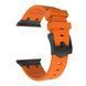 Ремінець силікон (класик) для Apple Watch 46 mm (Series 10 | 11) orange-black 109452 фото
