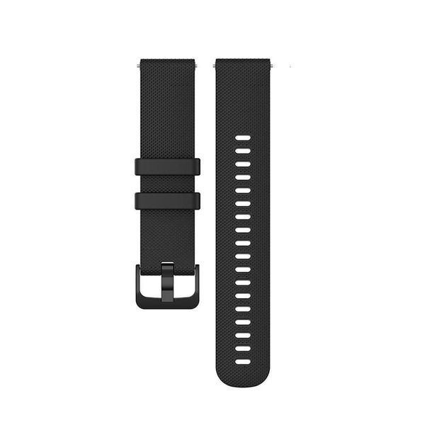 Ремінець силікон (текстурний) для Samsung Galaxy Watch Active | Active 2 чорний 100866 фото