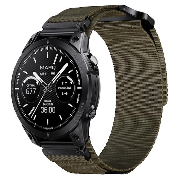 Ремінець тканинний для Garmin Quatix 8 (47 mm) | Quatix 7 | Quatix 7 Pro зелений хакі 108151 фото