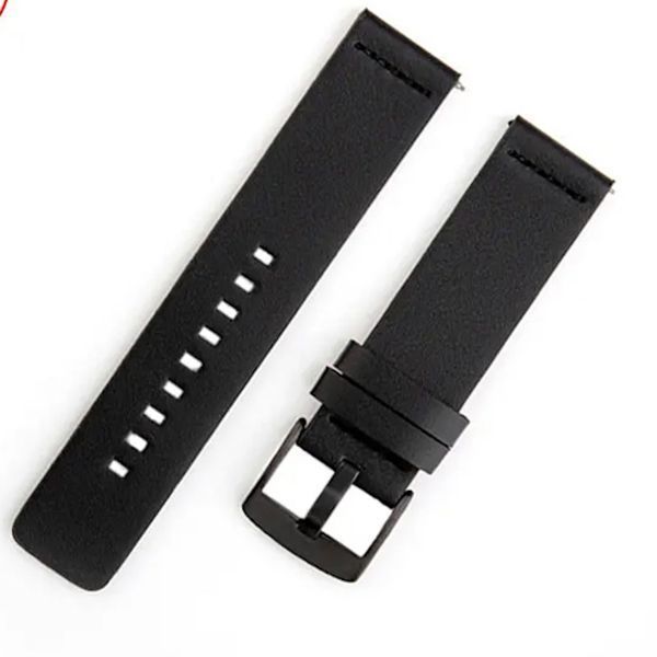 Ремінець з натуральної шкіри для Amazfit Bip чорний 100118 фото