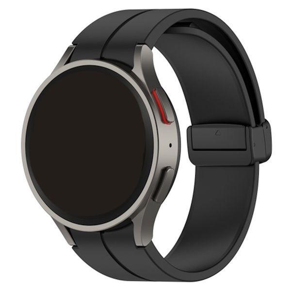 Ремінець силікон (магніт) для Samsung Galaxy Watch 5 | 5 Pro чорний 101668 фото