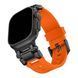 Ремешок силикон+метал для Apple Watch 45 mm (Series 7 | 8 | 9) black-orange 109217 фото